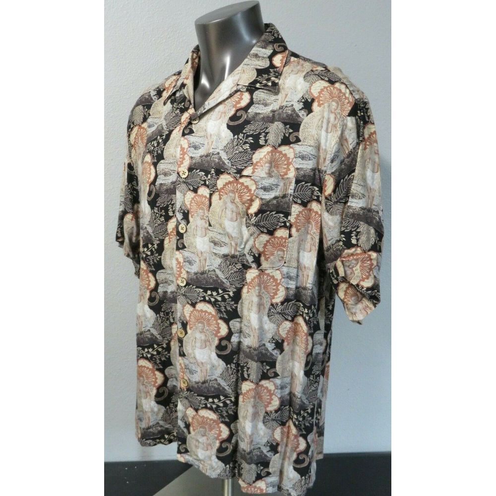 Mens Vintage NOVIN Hawaiian Rayon Shirt Short Sleeve Button Front Size XL Floral - Picture 2 of 9